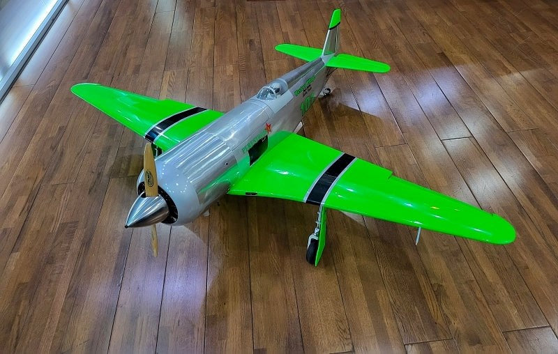Seagull Models SEA302NP YAK 11 Reno Racer 71 35cc Perestroika Green/ ChromeAluminum spinner 4 without ER-120 90 Retracts (8806087786733)