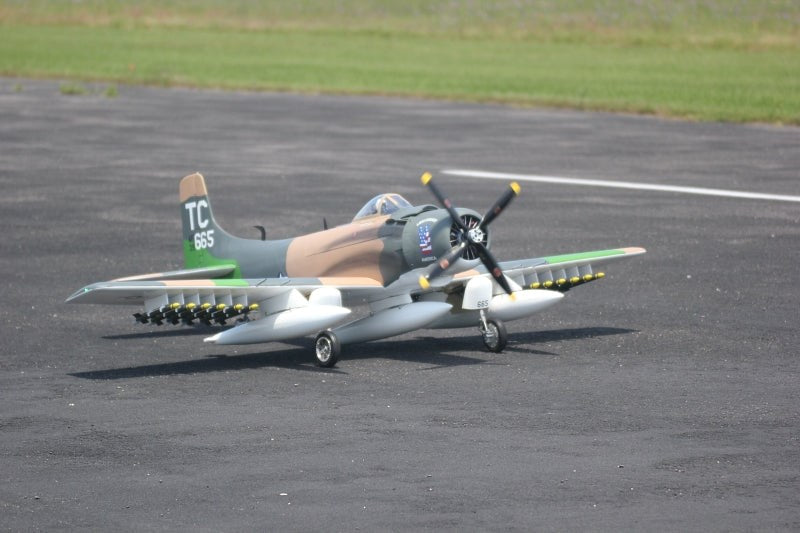 Seagull Models SEA348camo 86 SKYRAIDER A-1 35-60cc Camo Matte Finish without Retracts