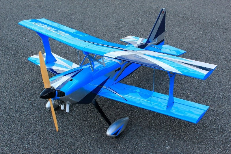 Seagull Models SEA389 Ultimate Biplane 54.3ARF 20cc New - Sept 2023 Blue/Silver/Black