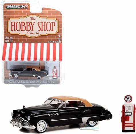 GreenLight GL-97140-A 1/64 1949 Buick Roadmaster with Gas Pump (8847290859757)