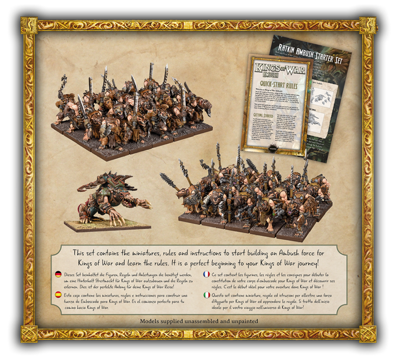 Mantic Games MGKWRK103 Kings of War Ratkin Ambush Starter Set