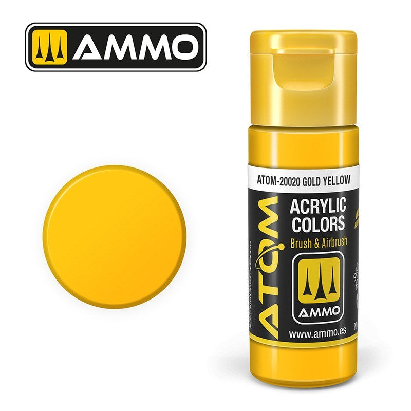 AMMO by Mig Jimenez ATOM-20020 Atom Color Gold Yellow 20ml