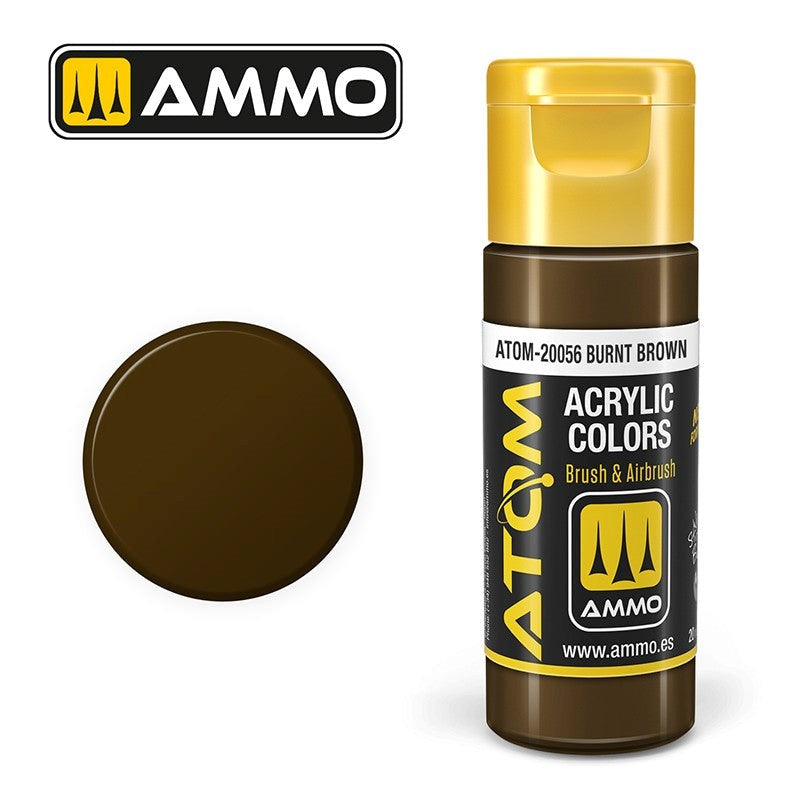 AMMO by Mig Jimenez ATOM-20056 Atom Color Burnt Brown 20ml