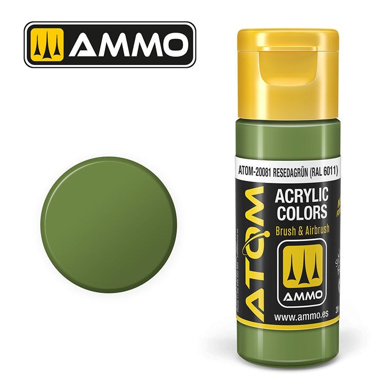 AMMO by Mig Jimenez ATOM-20081 Atom Color ResedagrÃƒÆ’Ã‚Â¼n Ral 6011 20ml