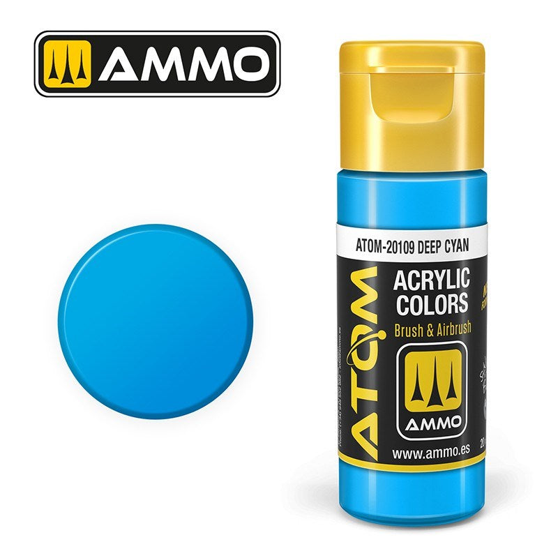 AMMO by Mig Jimenez ATOM-20109 Atom Color Deep Cyan 20ml