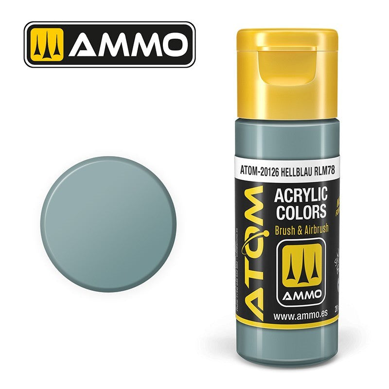 AMMO by Mig Jimenez ATOM-20126 Atom Color Hellblau Rlm78 20ml