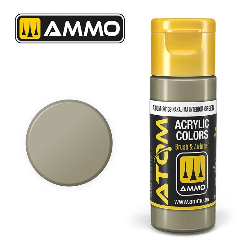 AMMO by Mig Jimenez ATOM-20139 Atom Color Nakajima Interior Green 20ml