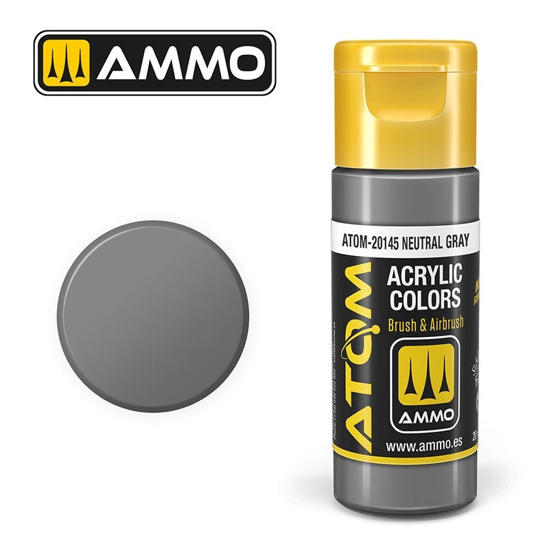 AMMO by Mig Jimenez ATOM-20145 Atom Color Neutral Gray 20ml