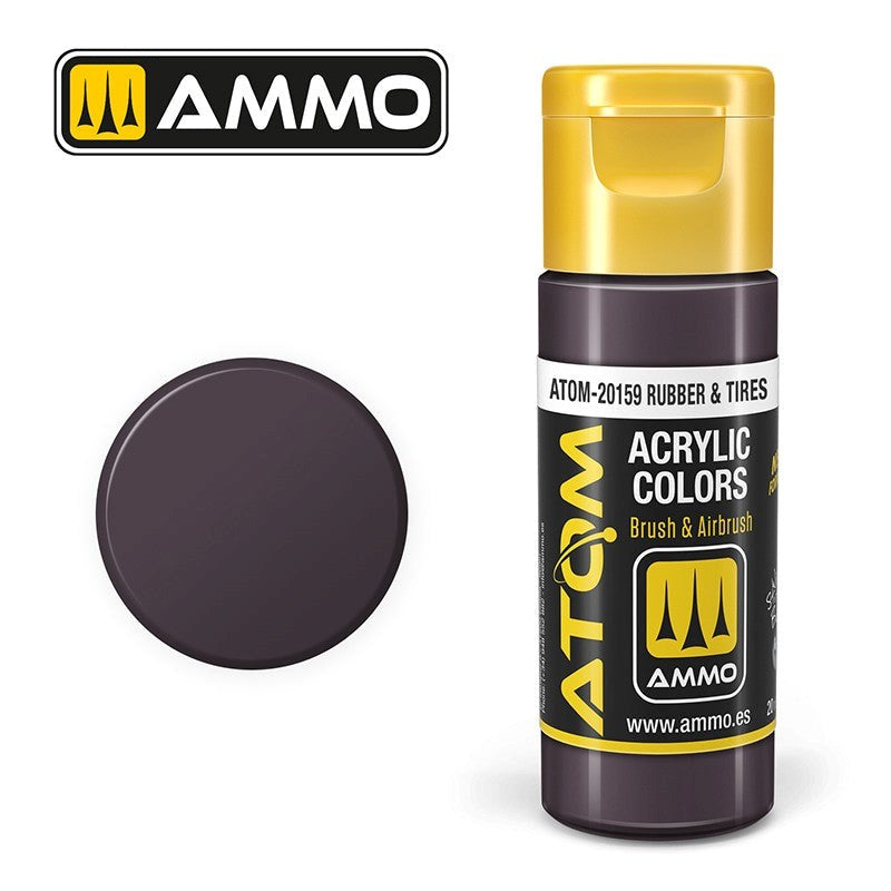 AMMO by Mig Jimenez ATOM-20159 Atom Color Rubber & Tires 20ml