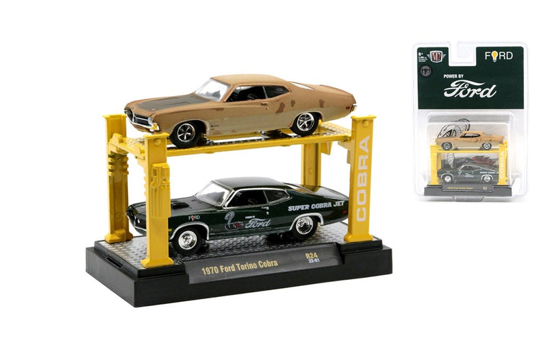 M2 Machines M2-33000-24A 1/64 1970 Ford Torino Cobra Twin Pack (8867969073389)