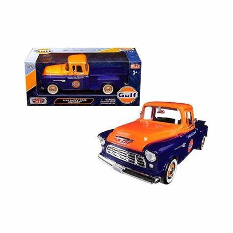 Motormax MX-79651 1/24 1955 Chevy Stepside - Gulf (8867975266541)