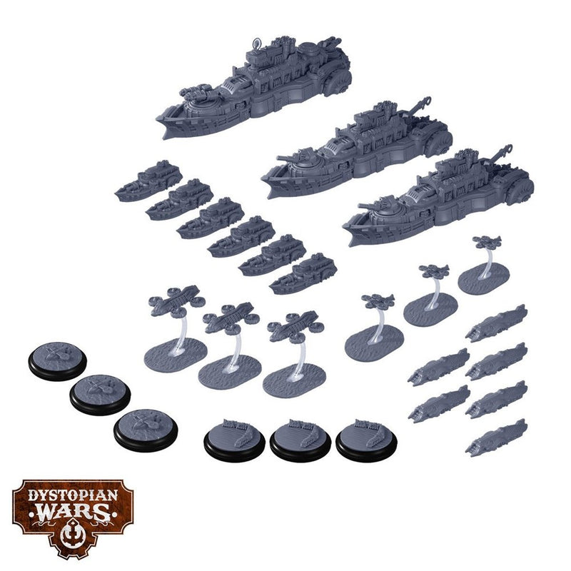 Warcradle DWA120014 Dystopian Wars: Senator Battlefleet Set