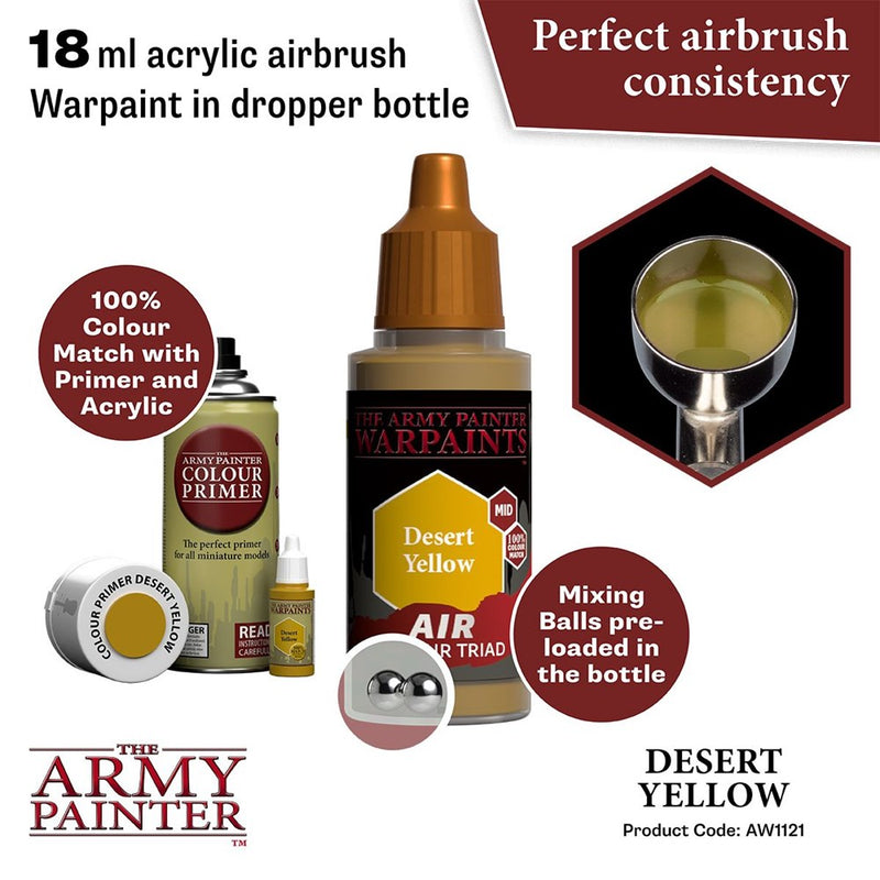 Army Painter AW1121 Warpaints Air Desert Yellow Acrylic Paint 18ml
