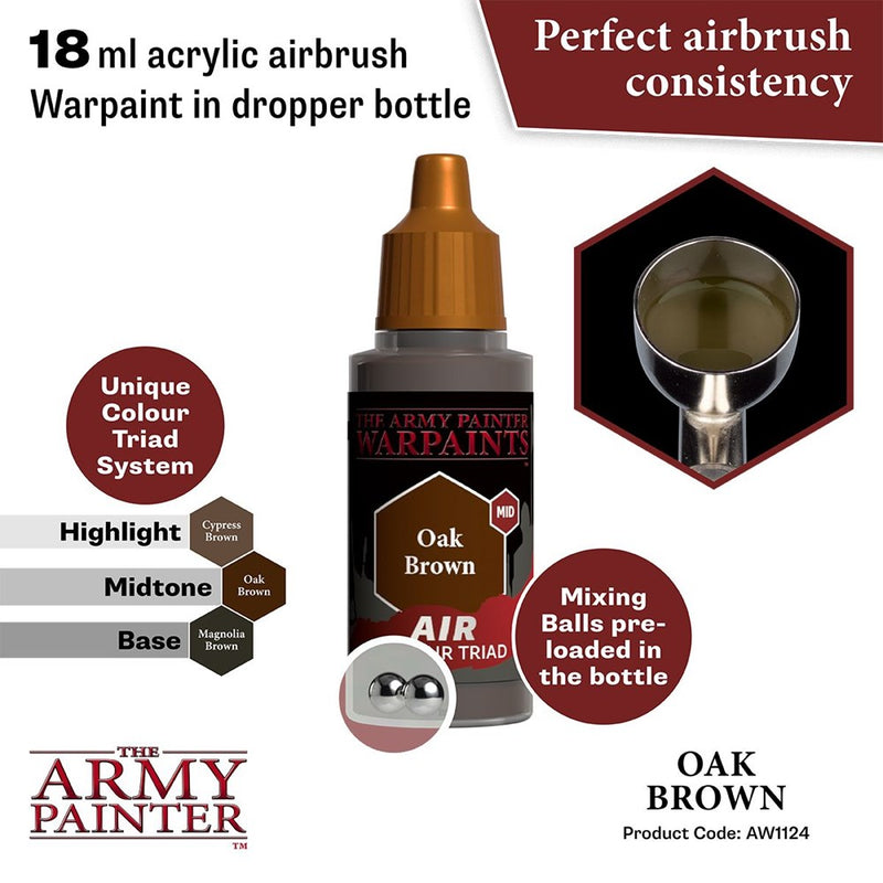 Army Painter AW1124 Warpaints Air Oak Brown Acrylic Paint 18ml