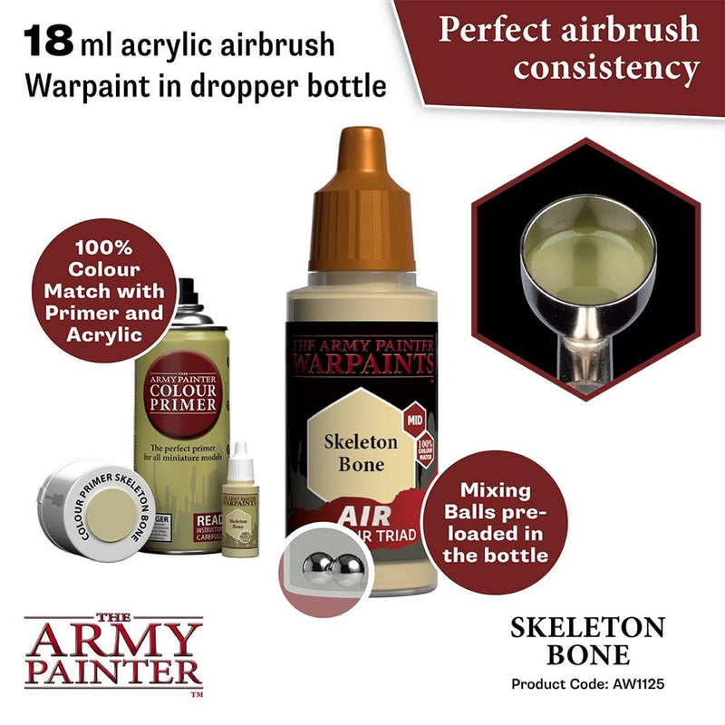 Army Painter AW1125 Warpaints Air Skeleton Bone Acrylic Paint 18ml