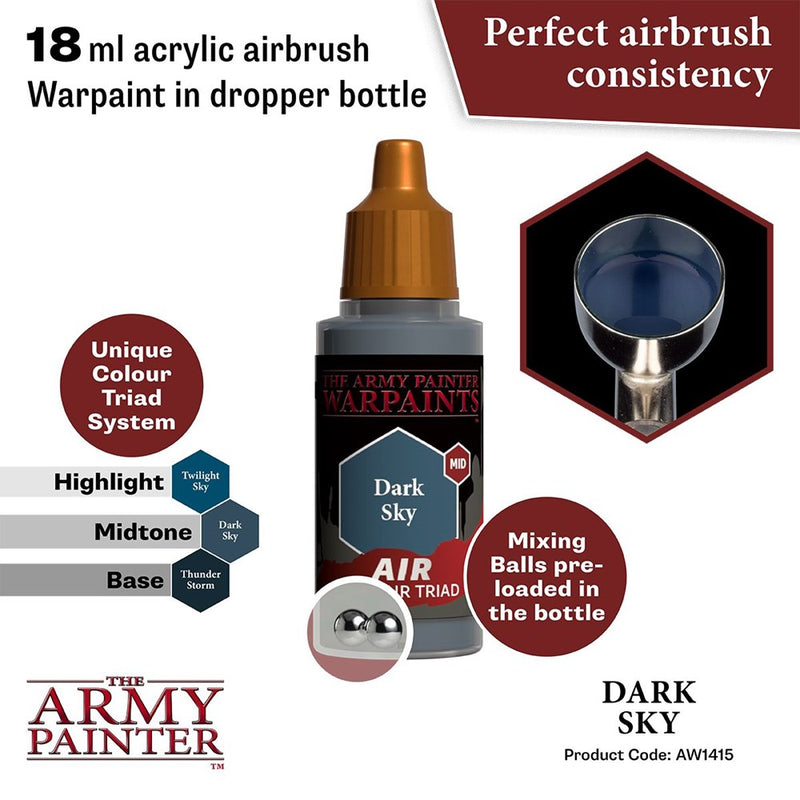 Army Painter AW1415 Warpaints Air Dark Sky Acrylic Paint 18ml