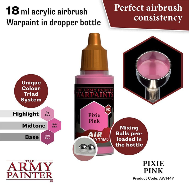 Army Painter AW1447 Warpaints Air Pixie Pink Acrylic Paint 18ml
