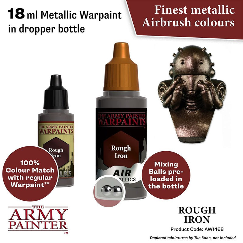Army Painter AW1468 Metallics -Air Rough Iron Acrylic Paint 18ml