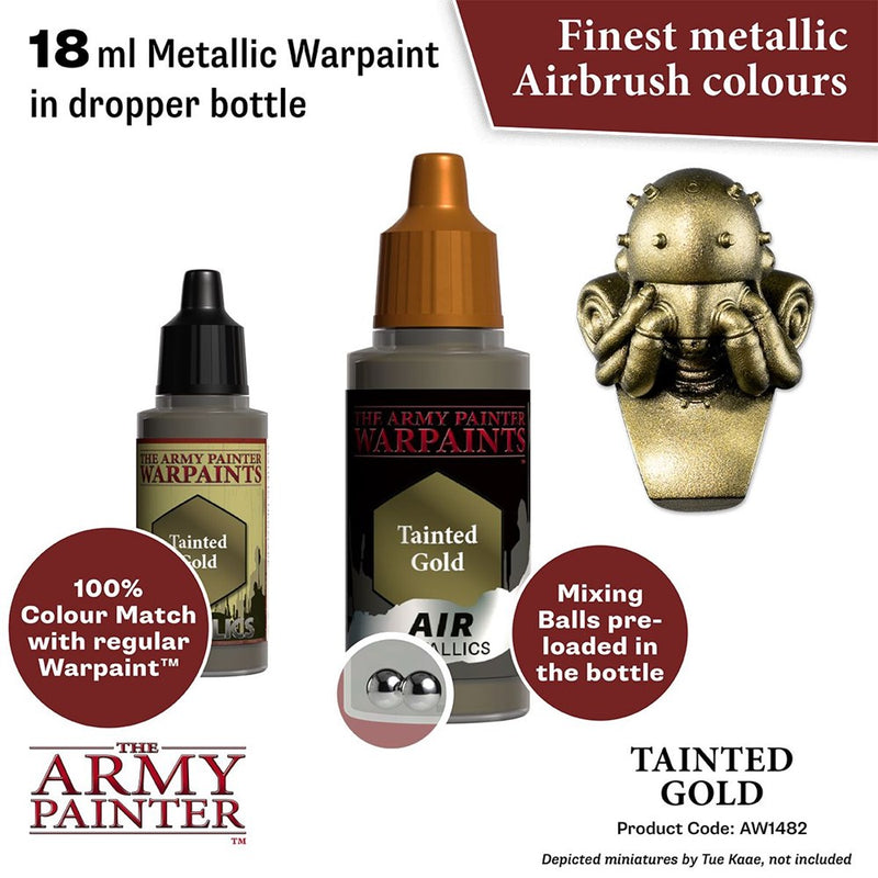 Army Painter AW1482 Metallics -Air Tainted Gold Acrylic Paint 18ml