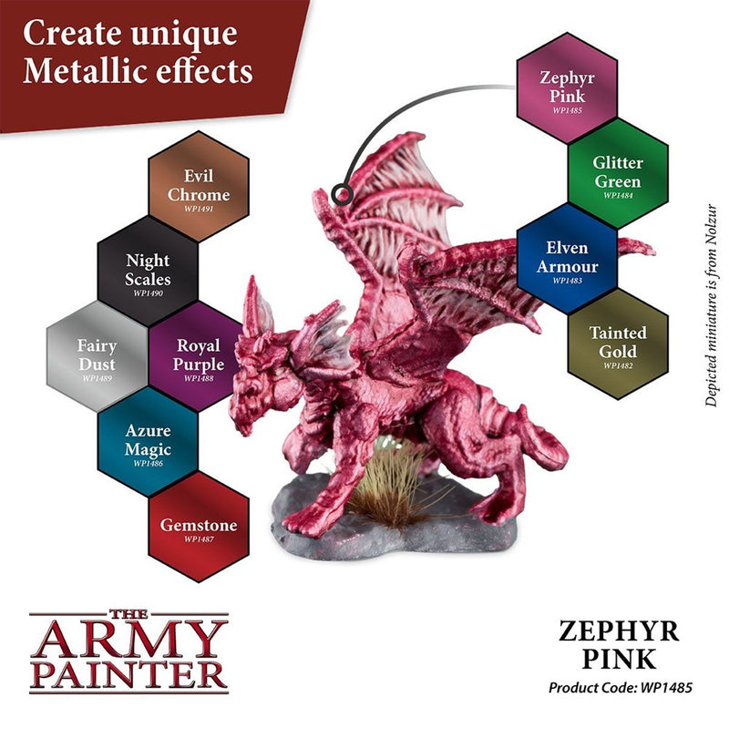 Army Painter WP1485 Metallics Zephyr Pink Acrylic Paint 18ml