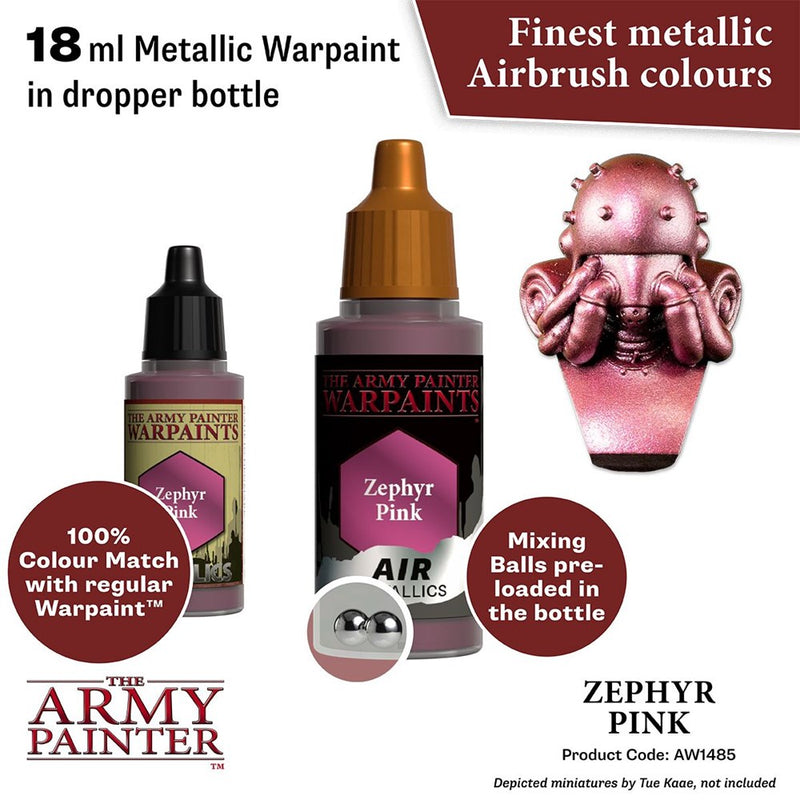 Army Painter AW1485 Metallics Air Zephyr Pink Acrylic Paint 18ml