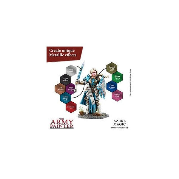 Army Painter WP1486 Metallics Azure Magic Acrylic Paint 18ml