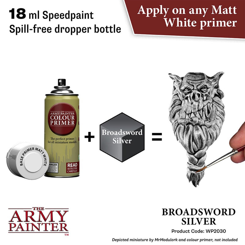 Army Painter WP2030 Speedpaint 2.0 Broadsword Silver 18ml