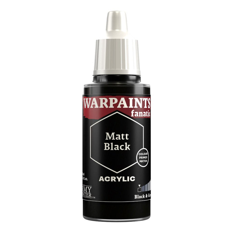 Army Painter WP3001 Warpaints Fanatic Matt Black 18ml