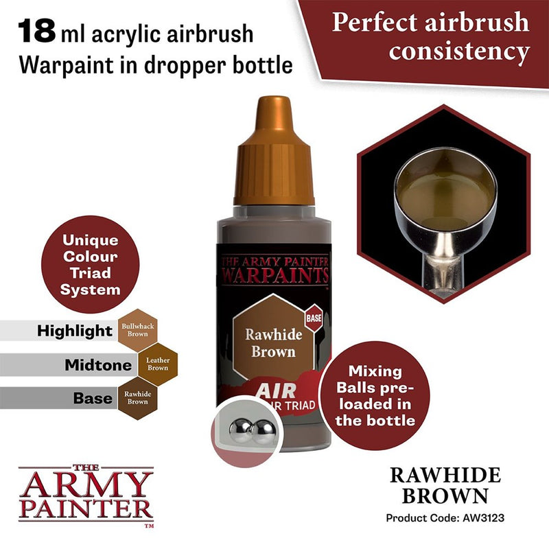 Army Painter AW3123 Warpaints Air Rawhide Brown Acrylic Paint 18ml