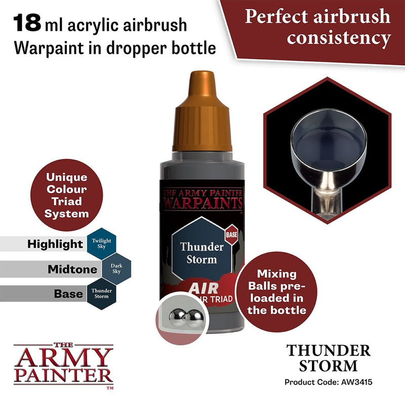 Army Painter AW3415 Warpaints Air Thunder Storm Acrylic Paint 18ml