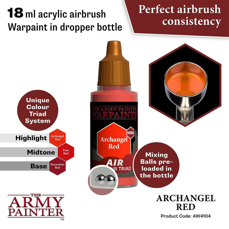Army Painter AW4104 Warpaints Air Archangel Red Acrylic Paint 18ml