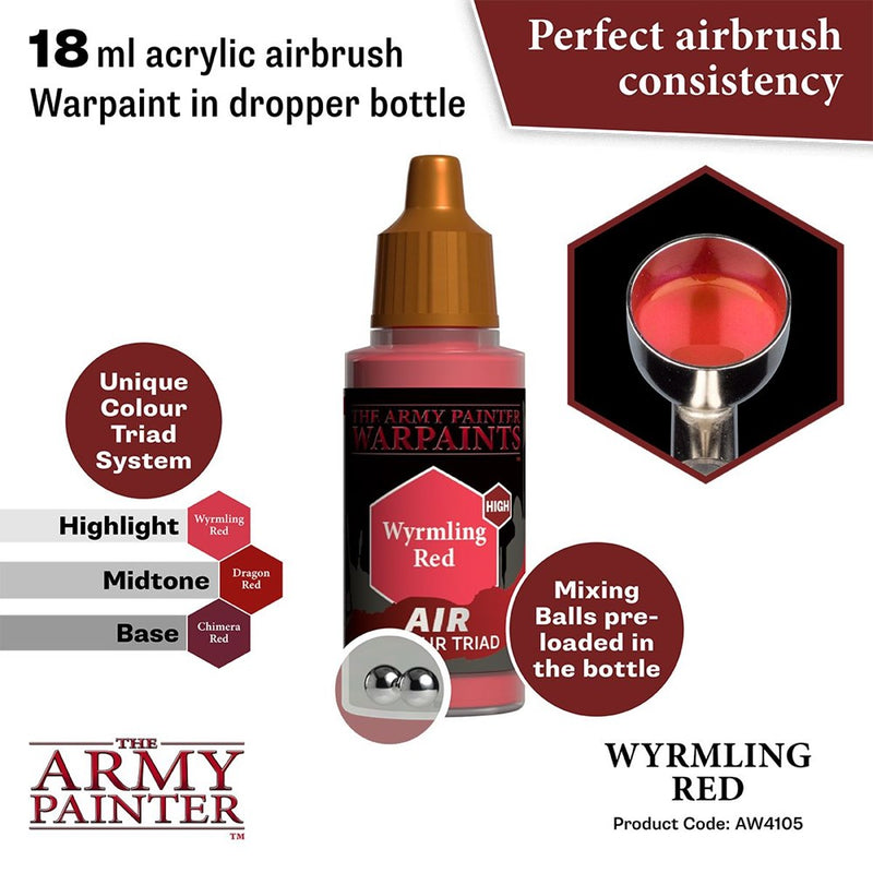 Army Painter AW4105 Warpaints Air Wyrmling Red Acrylic Paint 18ml