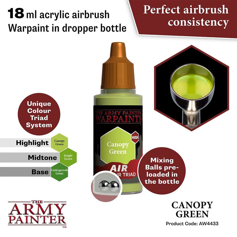 Army Painter AW4433 Warpaints Air Canopy Green Acrylic Paint 18ml