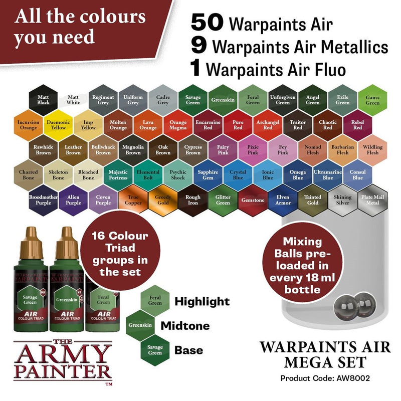 Army Painter AW8002 Warpaints Air Mega Set