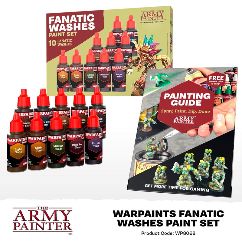 Army Painter WP8068 Warpaints Fanatic Washes Paint Set