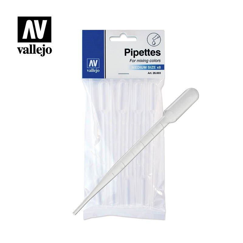 Vallejo AV26003 Acessories Pipettes Medium Size 8x3ml