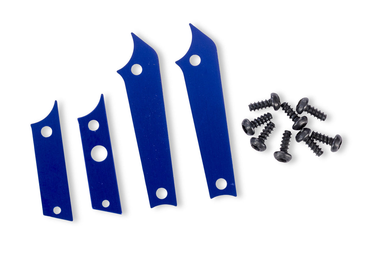 Traxxas TXC-4M Blue Aluminium RC Chassis Panel Insert Set