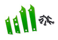 Traxxas TXC-4M Green Aluminium RC Chassis Panel Insert Set