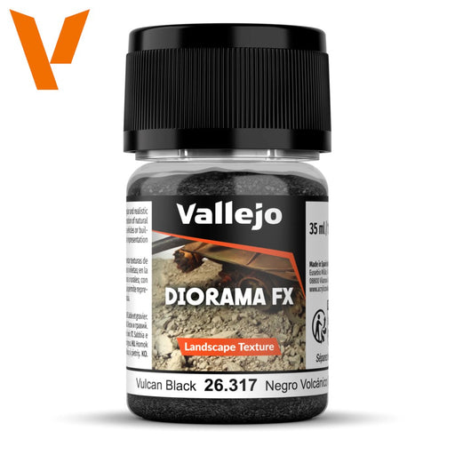 Vallejo AV26317 Diorama Effects Vulcan Black 0.1-2.0mm 35 ml (8938258858221)