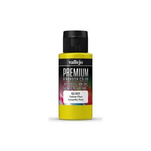 Vallejo AV62031 Premium Colour Fluorescent Yellow 60 ml