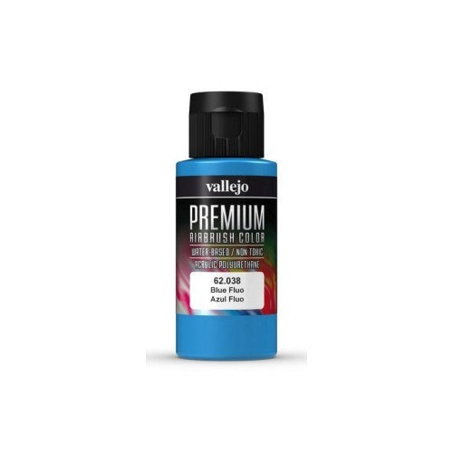 Vallejo AV62038 Premium Colour Fluorescent Blue 60 ml