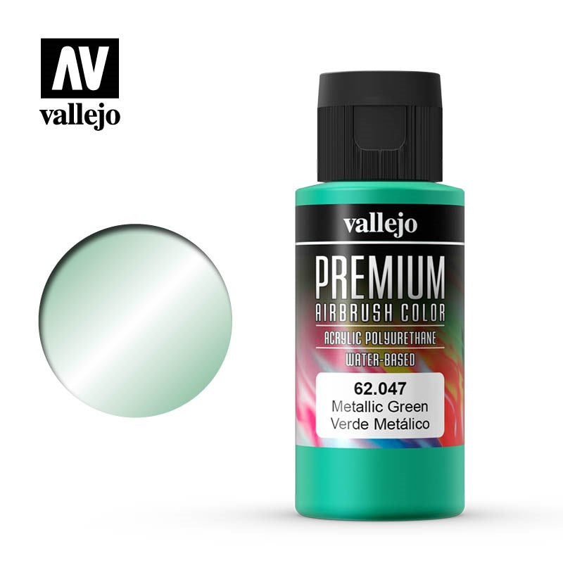 Vallejo AV62047 Premium Colour Metallic Green 60 ml