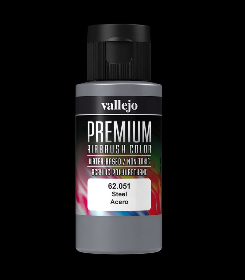 Vallejo AV62051 Premium Colour Steel 60 ml