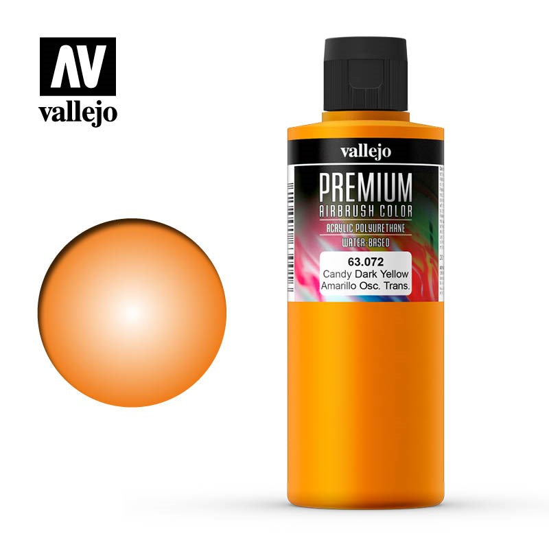 Vallejo AV63072 Premium Colour Candy Dark Yellow 200ml