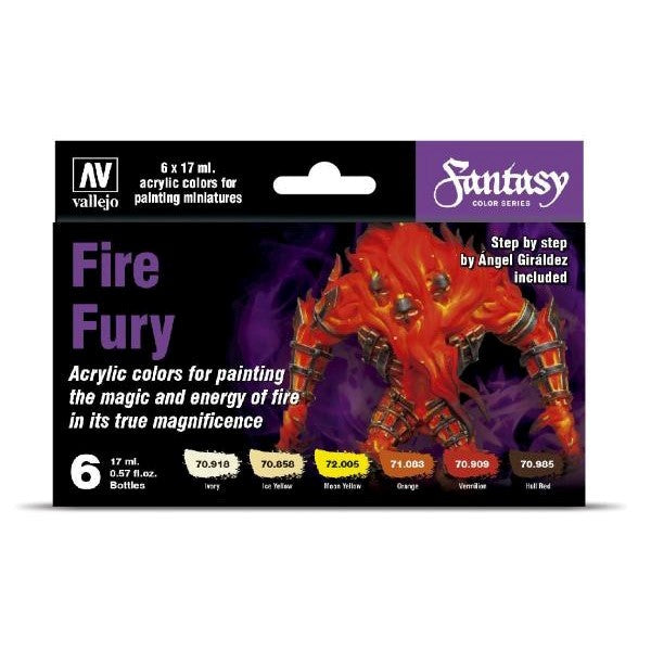 Vallejo AV70243 Fantasy Color Series Fire Fury Set (6)