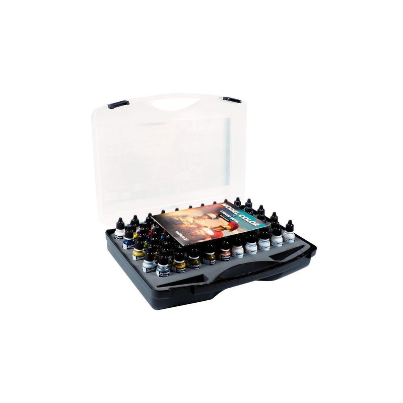 Vallejo AV70252 Model Colour Basic Case. Includes: 75 Basic Colors + 5 Auxiliaries 80 Colours
