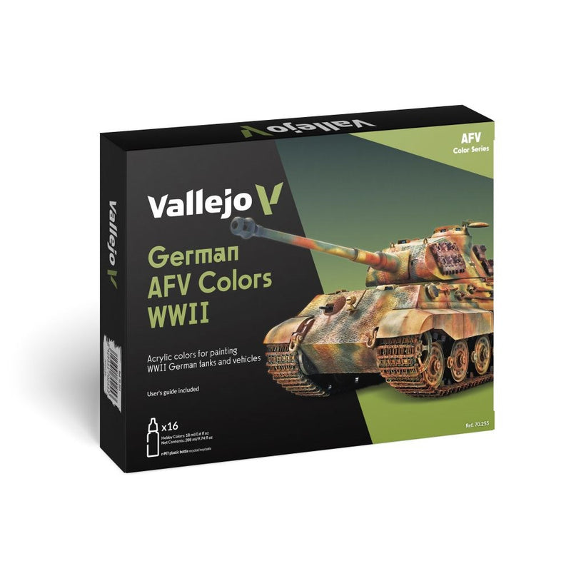 Vallejo AV70255 Model Colour German Afv Colors Wwii AFV 16 Colour Set