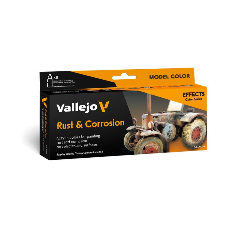 Vallejo AV70262 Model Colour Rust & Corrossion By Chema Cabrero Effects 8 Colour Set