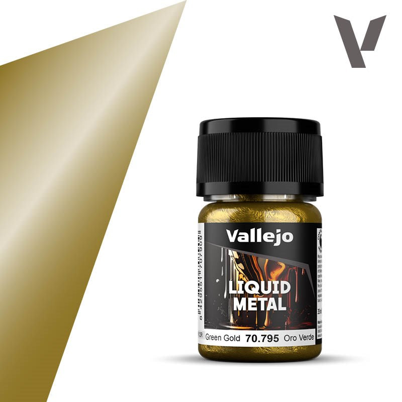 Vallejo AV70795 Model Colour Metallics Green Gold 35ml