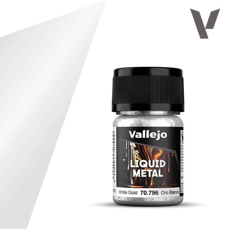 Vallejo AV70796 Model Colour Metallics White Gold 35ml